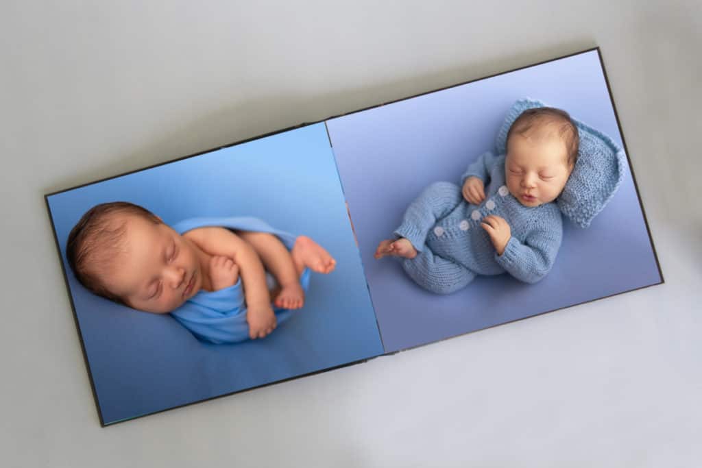 Gorgeous album of a newborn baby photoshoot