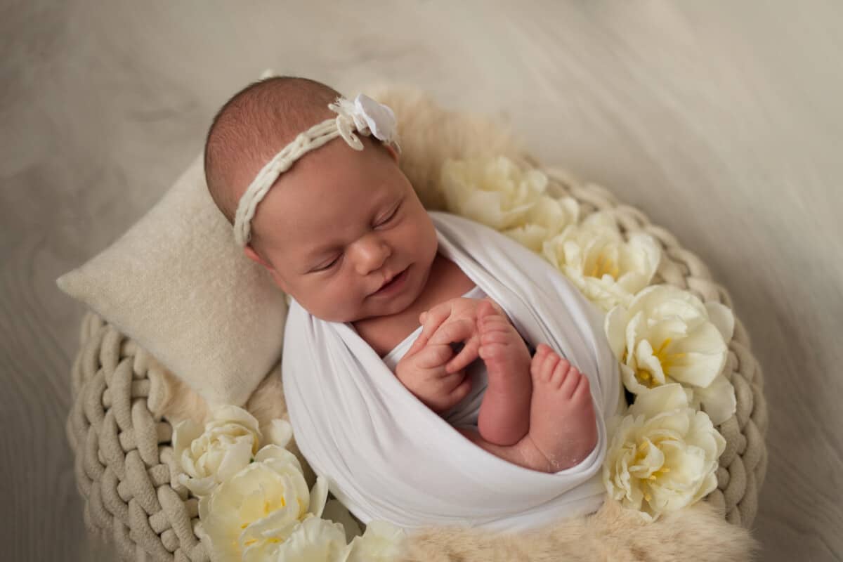 A New-born baby during photo shoot